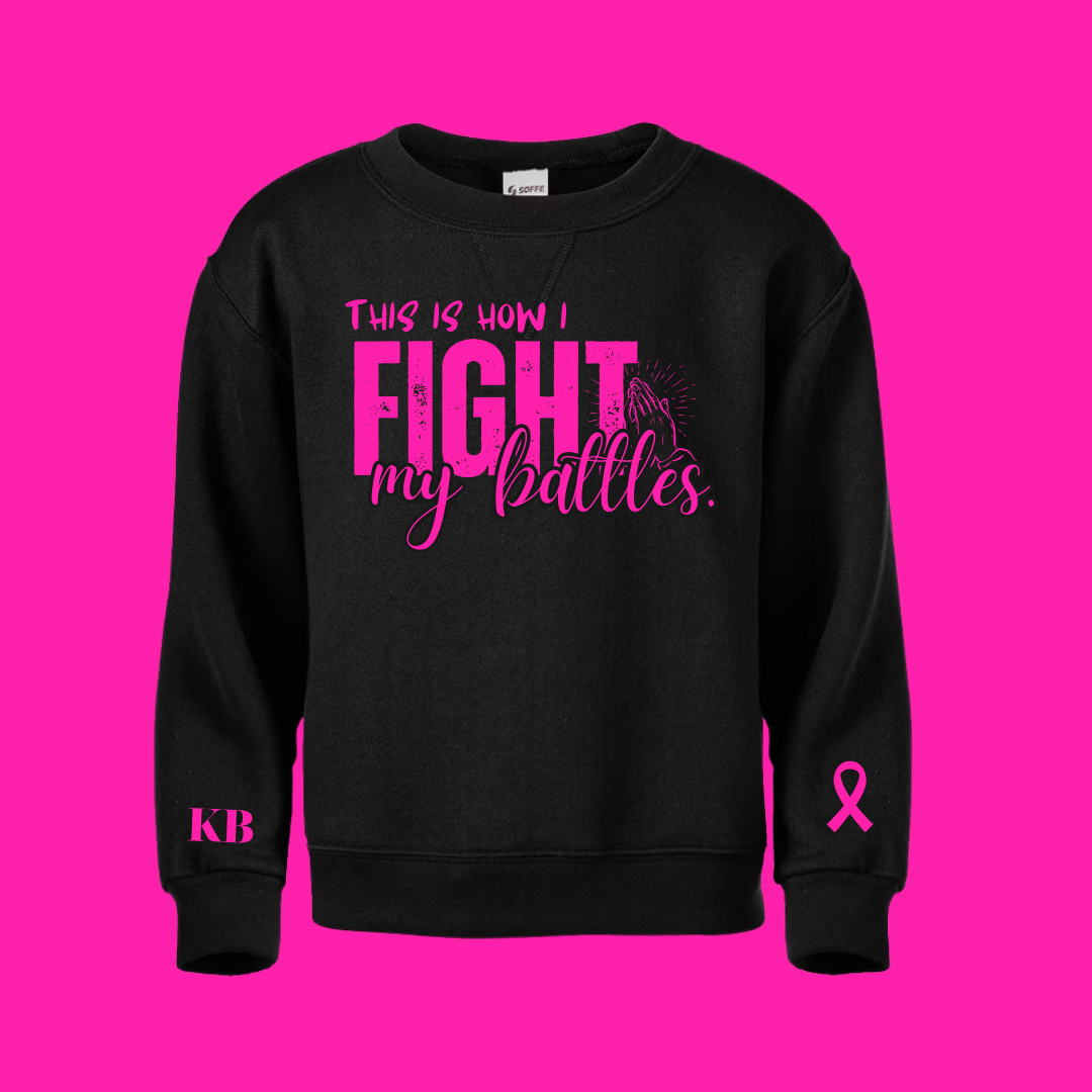 God Fights For Me Sweatshirt - PINK