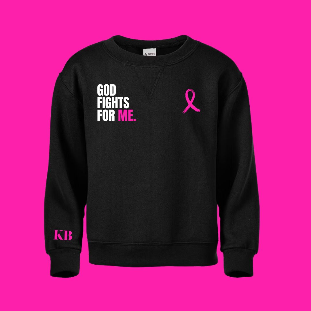 God Fights For Me Sweatshirt - PINK
