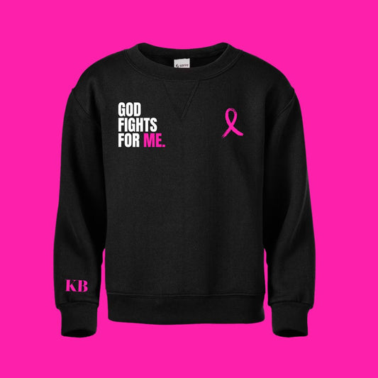 God Fights For Me Sweatshirt - PINK