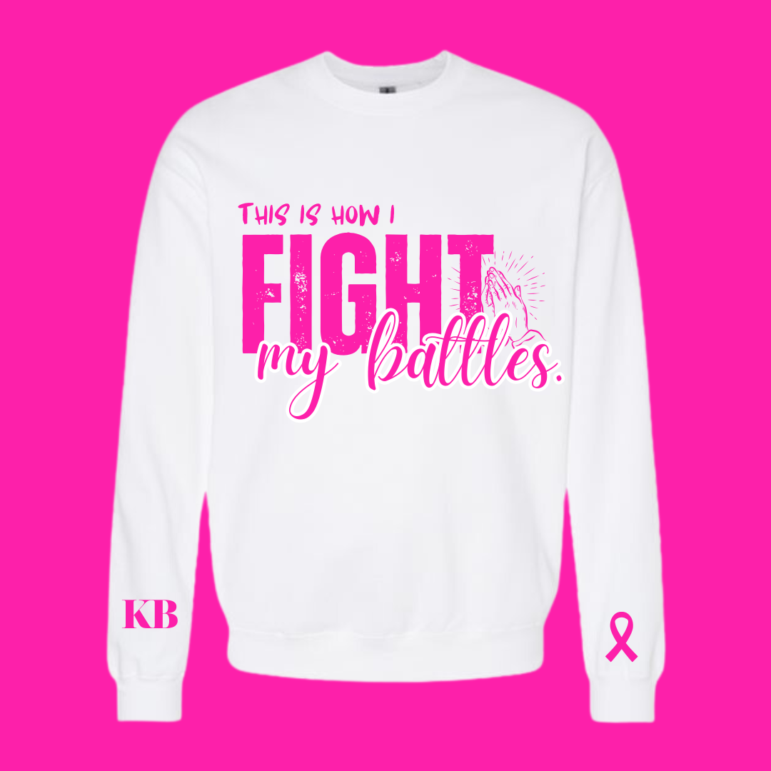 God Fights For Me Sweatshirt - PINK