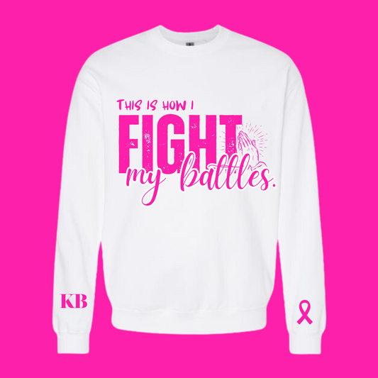 God Fights For Me Sweatshirt - PINK