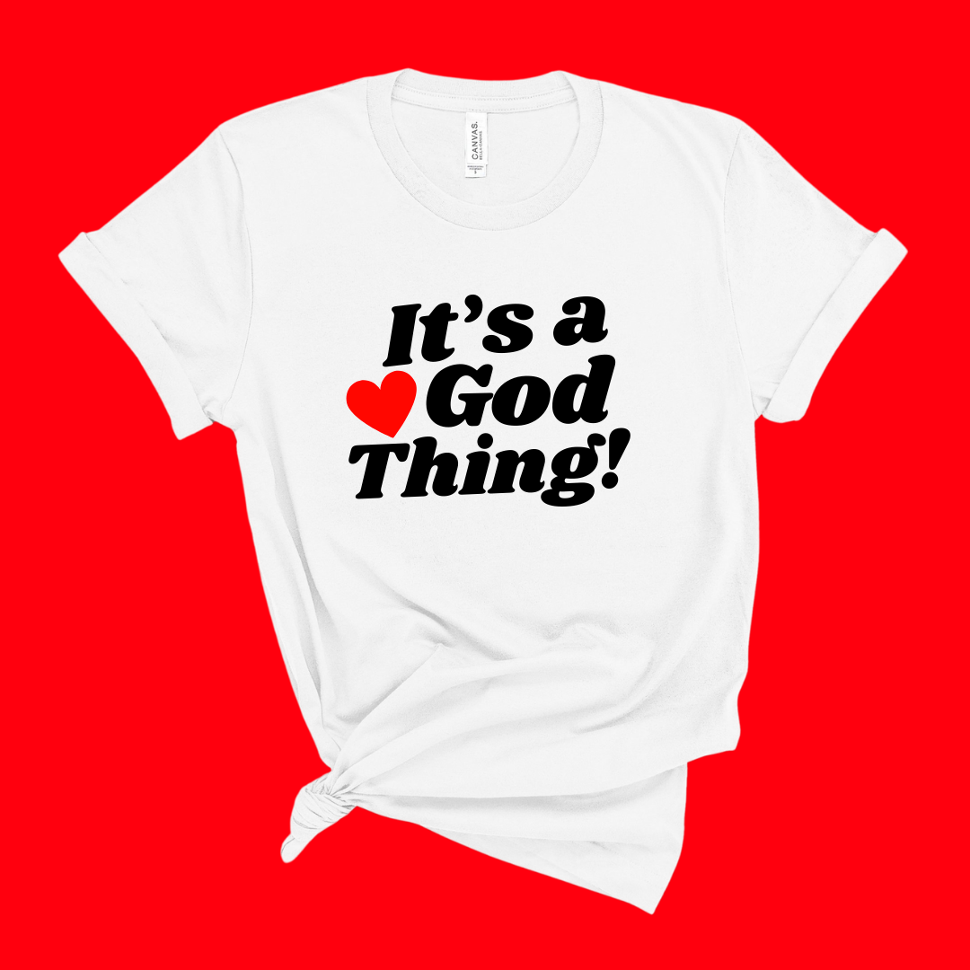 It's a God thing white crewneck tshirt